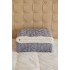 Patura CoCoLiNo tip Tricotaj cu blanita, 200x230cm, Jojo Home, Gri Albastrui [3]
