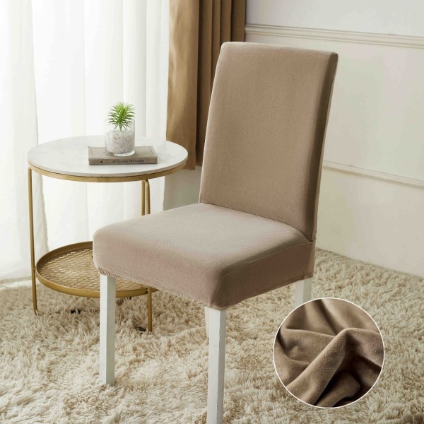 Set 6 huse universale pentru scaun, CATIFEA, Jojo Home, Bej [1]