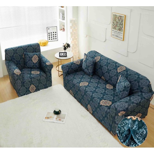 Husa Elastica Pentru Canapea 3 Locuri - L - Jojo Home, Bleumarin, Model Elegante [1]