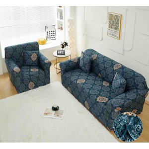 Husa Elastica Pentru Canapea 2 Locuri - M - Jojo Home, Bleumarin, Model Elegant