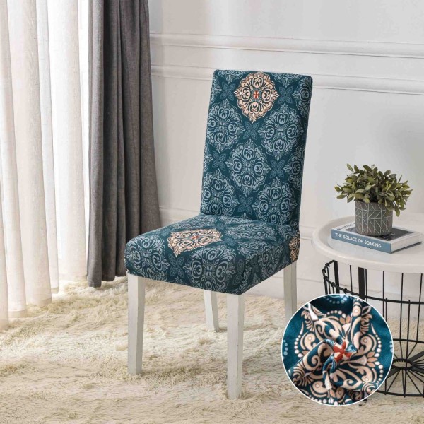 Set 6 huse universale pentru scaun, ELASTICE, Jojo Home, Turquoise, Model Elegant [1]