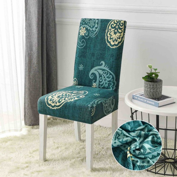 Set 6 huse universale pentru scaun, ELASTICE, Jojo Home, Verde, model clasic [1]
