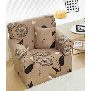Husa Elastica Pentru fotoliu cu brate, Jojo Home, Bej, Papadii Husa Elastica Pentru fotoliu cu brate, Jojo Home, Bej, Papadii