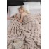 Pătură Luxury Soft Touch, Jojo Home, cu Blăniță Artificială Tip Iepure, 200x230 cm, cu Fermoar, Bej [3]