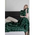 Pătură Luxury Soft Touch, Jojo Home, cu Blăniță Artificială Tip Iepure, 200x230 cm, cu Fermoar, Verde Smarald [4]