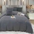 Lenjerie de pat, Soft Touch, Jojo Home, cu Blăniță Short Hair, Rabbit, 200x230 cm, 6 piese, Gri inchis [2]
