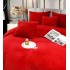 Lenjerie de pat, Soft Touch, Jojo Home, cu Blăniță Short Hair, Rabbit, 200x230 cm, 6 piese, Rosu [4]
