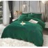 Lenjerie de pat, Soft Touch, Jojo Home, cu Blăniță Short Hair, Rabbit, 200x230 cm, 6 piese, Verde Smarald [3]