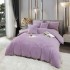 Lenjerie de pat, Soft Touch, Jojo Home, cu Blăniță Short Hair, Rabbit, 200x230 cm, 6 piese, Lila [3]