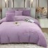 Lenjerie de pat, Soft Touch, Jojo Home, cu Blăniță Short Hair, Rabbit, 200x230 cm, 6 piese, Lila [2]