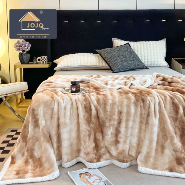 Patura CoCoLiNo, Jojo Home, 200x230cm, tip Blanita Wave, Maro degrade [1]
