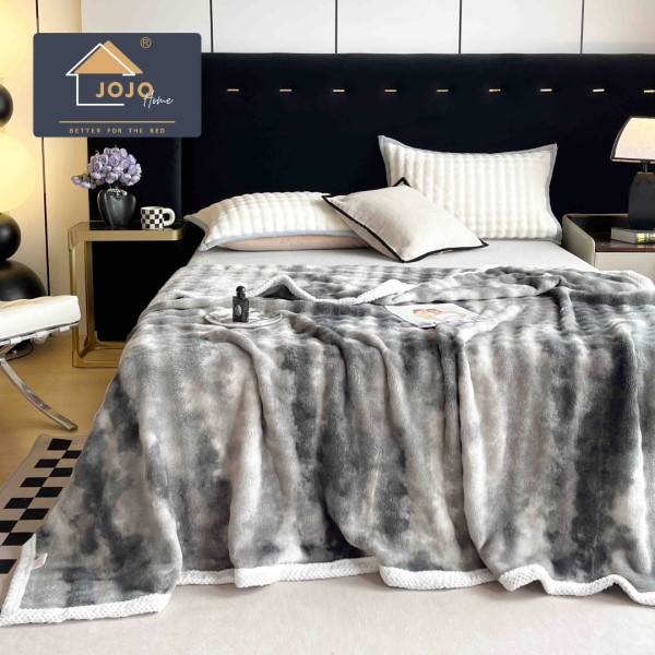 Patura CoCoLiNo, Jojo Home, 200x230cm, tip Blanita Wave, Gri degrade [1]