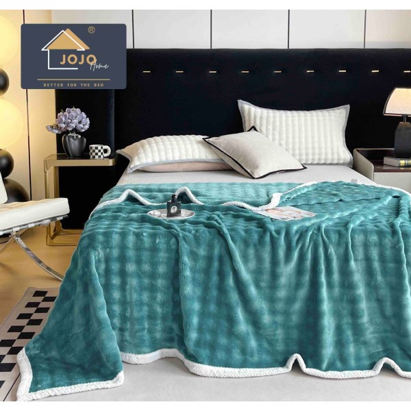 Patura CoCoLiNo, Jojo Home, 200x230cm, tip Blanita Wave, Turquoise [1]