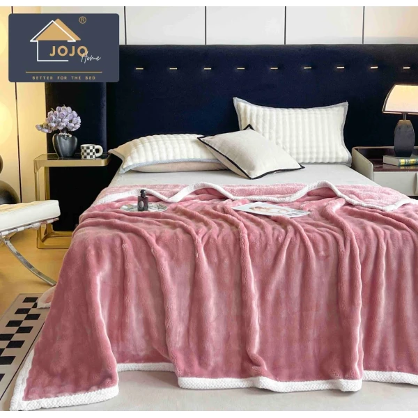 Patura CoCoLiNo, Jojo Home, 200x230cm, tip Blanita Wave, Roz [1]