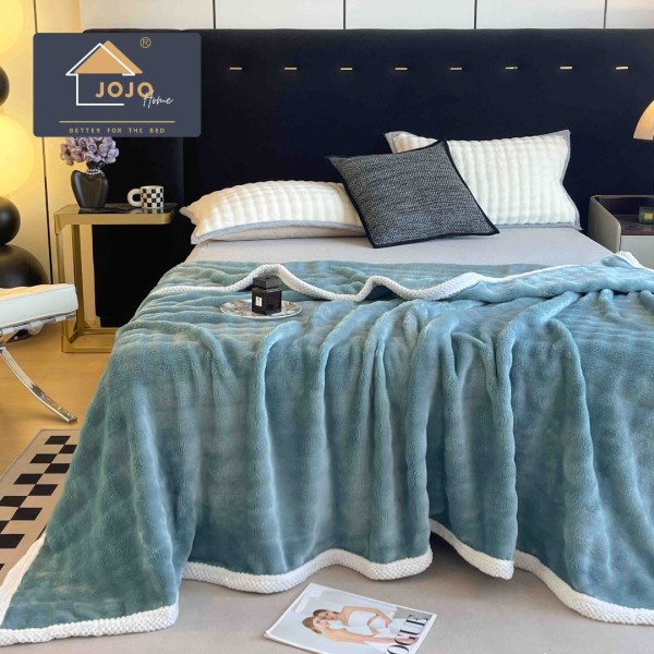 Patura CoCoLiNo, Jojo Home, 200x230cm, tip Blanita Wave, Aqua [1]