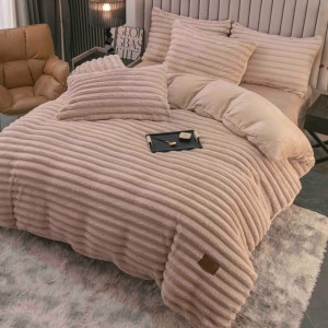 Lenjerie Deluxe, Jojo Home, 4 Piese, Blăniță Shorthair și CoCoLiNo, cu Elastic Perimetral, Bej Lenjerie Deluxe, Jojo Home, 4 Piese, Blăniță Shorthair și CoCoLiNo, cu Elastic Perimetral, Bej