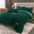 Lenjerie Deluxe, Jojo Home, 4 Piese, Blăniță Shorthair și CoCoLiNo, cu Elastic Perimetral, Verde Smarald [2]