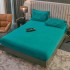 Lenjerie Deluxe, Jojo Home, 4 Piese, Blăniță Shorthair și CoCoLiNo, cu Elastic Perimetral, Turquoise [5]