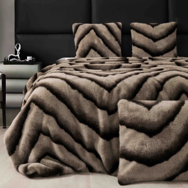 Patura Blanita (Artificiala) de Nurca, Jojo Home, 200x230cm, Bej, Negru [1]
