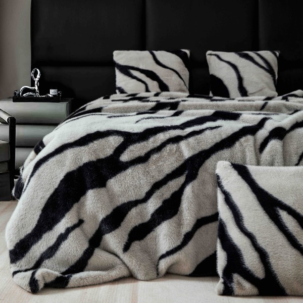 Patura Blanita (Artificiala) de Nurca, Jojo Home, 200x230cm, Gri, Negru [1]