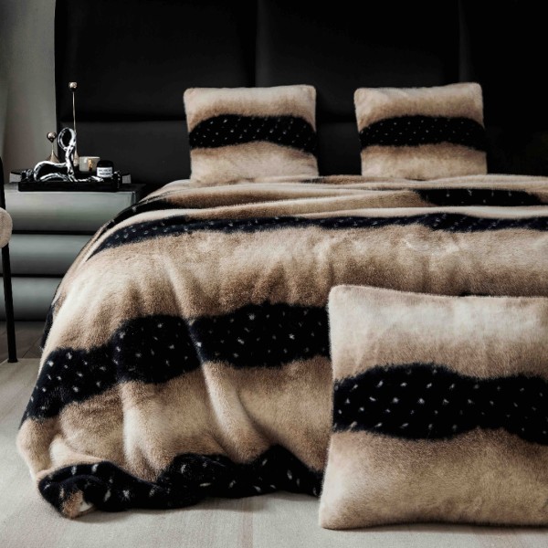 Patura Blanita (Artificiala) de Nurca, Jojo Home, 200x230cm, Crem, Bej, Negru [1]