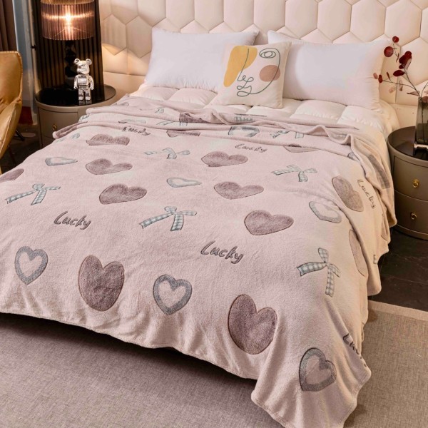 Patura Pufoasa CoCoLiNo, Jojo Home, 200x230cm, Bej, inimioare [1]