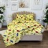 Lenjerie de Pat Dublu, Policoton Ranforsat, 4 piese, Atelier Cumparamisim, Galben, masinute [7]