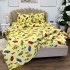 Lenjerie de Pat Dublu, Policoton Ranforsat, 4 piese, Atelier Cumparamisim, Galben, masinute [9]