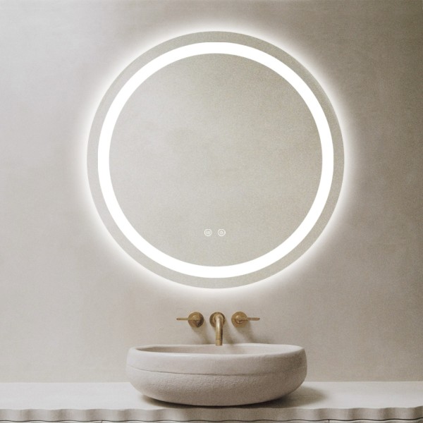 Oglinda LED Dreptunghiulara 80×80 cm, Iluminare 3 Nuanțe, Touch Control & Design Premium, J105 [1]