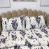 Lenjerie de Pat Dublu, Policoton Ranforsat, 4 piese, Atelier Cumparamisim, Alb, Mov, lavanda [4]