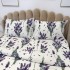 Lenjerie de Pat Dublu, Policoton Ranforsat, 4 piese, Atelier Cumparamisim, Alb, Mov, lavanda [6]