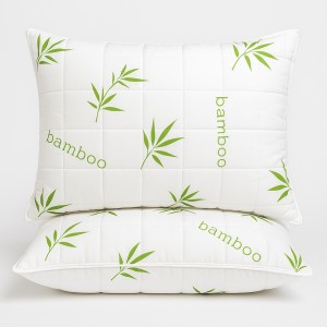 Set 2 perne BAMBOO matlasate, 50x70 cm Alb-Verde, Fabricata in Romania Set 2 perne BAMBOO matlasate, 50x70 cm Alb-Verde, Fabricata in Romania