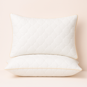 Set 2 perne Matlasate UltraSonic, dreptunghiulare 50x70 cm, Alb, Fabricate in Romania