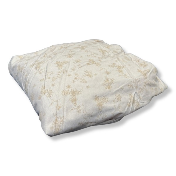 Husa cu Elastic , Bumbac Finet, , 180x200x25 cm,  Bej, Flori [1]