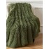 Patura Super Pufoasa CoCoLiNo, FLUFFY, cu blanita, 200x230cm, Olive [2]