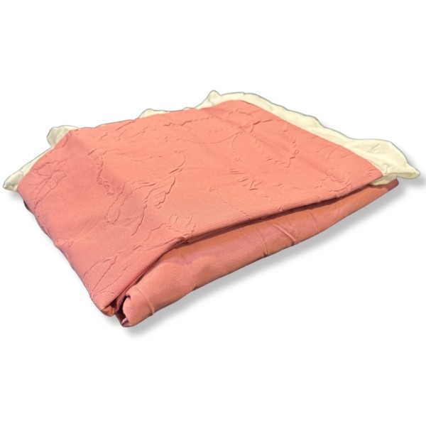 Husa cu Elastic + 2 fete de perna  , Bumbac Finet, , 180x200x25 cm, Roz ars , Fluturi [1]