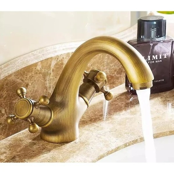 Baterie Lavoar Vintage – Masiv, Finisaj Bronz Antichizat, Dublă Comandă, VST23 [1]