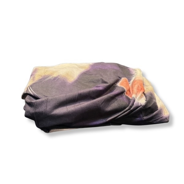 Husa cu Elastic + 2 fete de perna  , Bumbac Satinat , 180x200x25 cm, Bleumarin, Pisici [1]