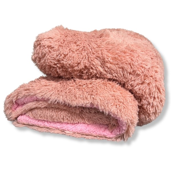 Pilota Cocolino Fluffy cu blanita, 200x230cm, Roz [1]