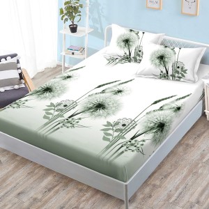 Cearsaf cu elastic, FINET, 180x200cm, 2 fete de perne 50x70cm, Vernil, papadii Cearsaf cu elastic, FINET, 180x200cm, 2 fete de perne 50x70cm, Vernil, papadii