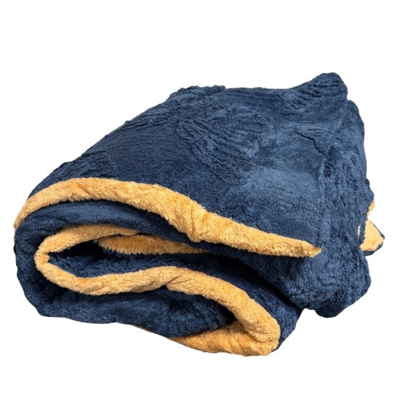 Pilota Cocolino gofrat 3D fluturi, cu blanita, 200x230cm, Albastru [1]