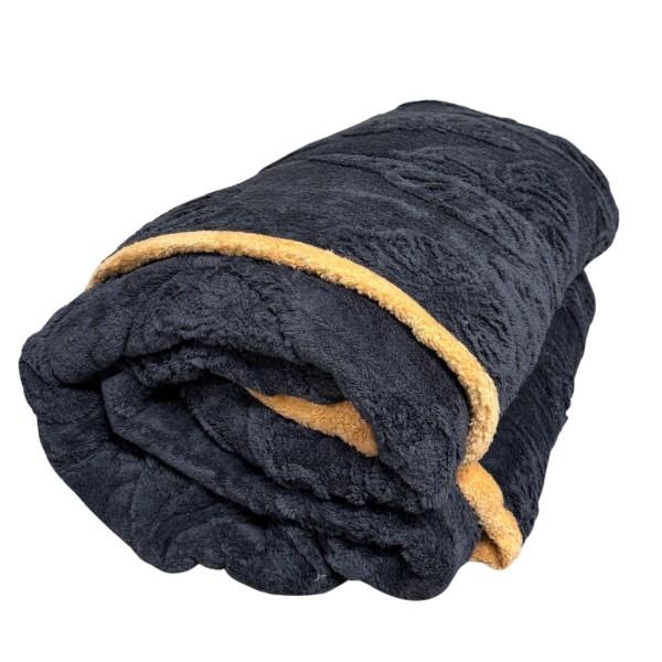Pilota Cocolino gofrat 3D fluturi, cu blanita, 200x230cm, Gri inchis [1]