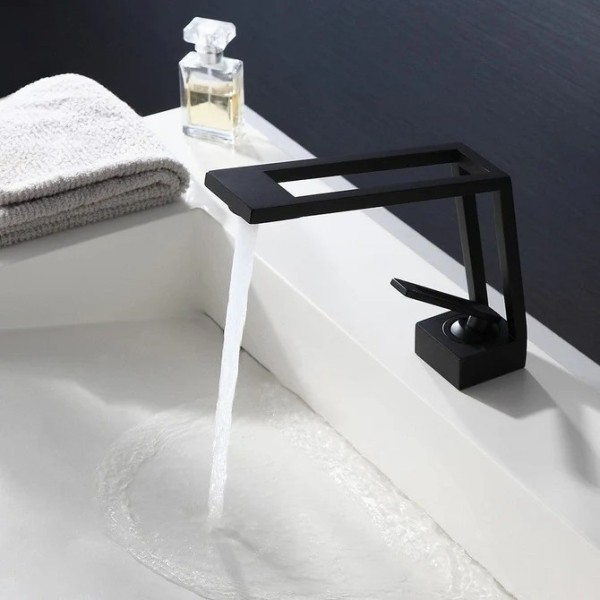 Baterie Lavoar BlackStone – Design Modern, Alamă Solidă, Negru Mat, VST27 [1]