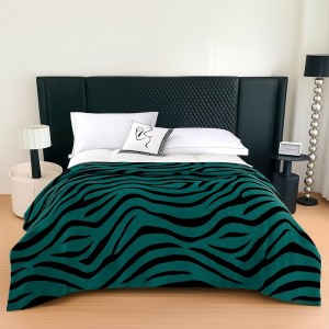 Pătură din Blanita Cocolino Groasa, 200x230 cm, Zebra, Verde Pătură din Blanita Cocolino Groasa, 200x230 cm, Zebra, Verde