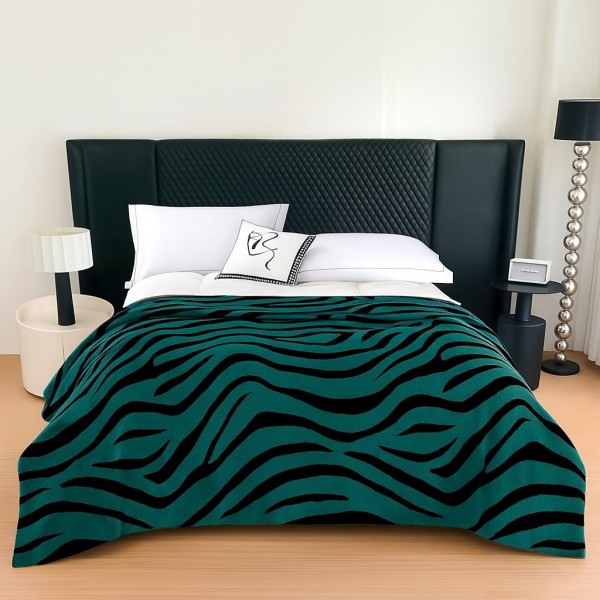   Pătură Cocolino Groasa, 200x230 cm, Zebra, Verde [1]