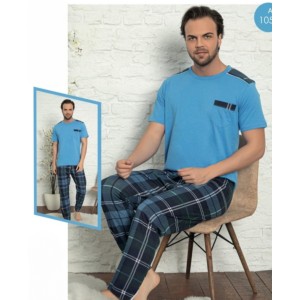 Pijama Barbati Baki Suprem Maneca Scurta 1054