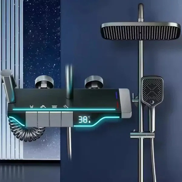 Coloană de Duș AirFlow Elite – LED Inteligent și Control Termostatic pentru O Experiență de Lux [1]