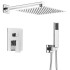 Set Duș Argintiu cu Pară Pătrată și Montaj Ascuns, VST84 [4]