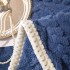 Patura Premium, 200x230cm, CoCoLiNo, Grofata, cu Model 3D Tip Tricotaj, Bleumarin [6]
