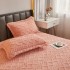 Cearsaf cu Elastic Cocolino 180x200cm si 2 fete de perna 50x70cm, Gros și Pufos, Somon [4]
